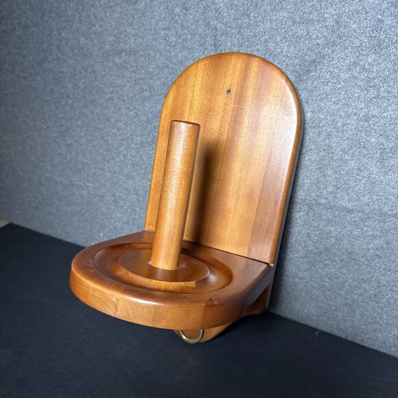 Wall Mount Wood Cone Chalk Holder Pool Table Billiards Accessories Brown USED - Picture 3 of 8